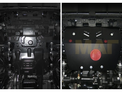 Защита картера Автоброня для 2,7/2,8D/3,0D/4,0/4,6 сталь 2 мм часть 1 для Toyota Land Cruiser Prado 150/Lexus GX460 2009-2019