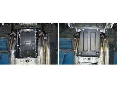 Защита КПП Rival для 2,0/3,0/3,3/3,8 сталь 2 мм на 4х4 для Hyundai Genesis 2014-2021