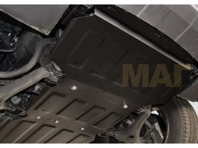 Защита радиатора и картера Rival сталь 2 мм из 2-х частей для Kia Mohave 2016-2020