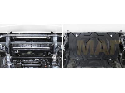 Защита радиатора Rival для 2,4D и 3,0 сталь 2 мм для Mitsubishi L200/Pajero Sport/Fiat Fullback 2015-2020