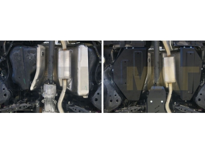 Защита топливного бака Rival для 2,0 и 2,5 сталь 2 мм на 4х4 для Nissan Qashqai/X-Trail T32/Renault Koleos 2014-2021