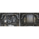 Защита КПП Rival для 2,0 и 2,8D сталь 2 мм на 4х4 для Foton Sauvana/Tunland 2015-2021