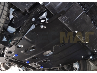 Защита картера и КПП Rival для 1,6 сталь 2 мм на передний привод для SsangYong Tivoli 2015-2021