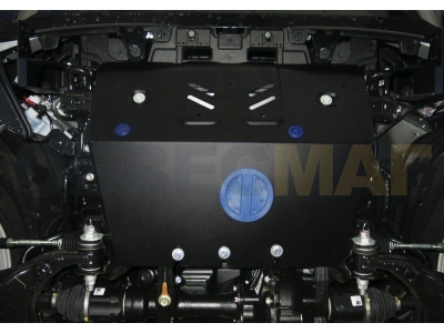Защита радиатора Rival для 2,7/2,8D/3,0D/4,0/4,6 сталь 2 мм часть 1 для Toyota Land Cruiser Prado 150/Lexus GX460 2009-2019