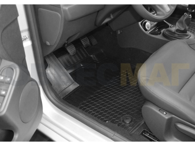 Коврики салона Rival полиуретан 5 штук на 4х2 и 4х4 для Nissan Terrano/Renault Duster 2015-2021
