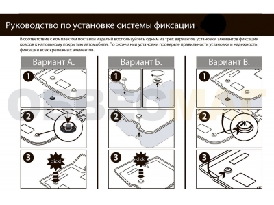 Коврики салона Rival полиуретан 5 штук на хетчбек для Renault Megane 3 2009-2015