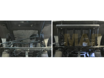Защита рулевых тяг из трубы Автоброня сталь 2,5 мм для УАЗ Hunter 2009-2021