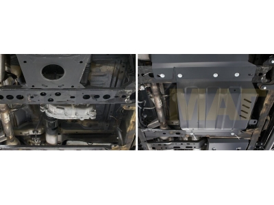 Защита РК Rival для 2,5D/3,0D/4,0 сталь 3 мм для Nissan Navara/Pathfinder 2004-2015