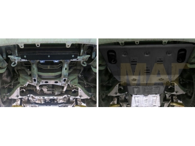 Защита радиатора и картера Rival для 2,5D и 3,0D сталь 3 мм для Toyota Hilux 2005-2015
