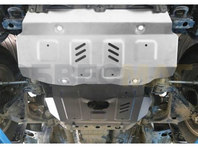 Защита картера и радиатора Rival для 2,4D и 2,8D алюминий 4 мм часть 1 для Toyota Hilux 2015-2021