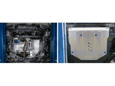 Защита картера и КПП Rival для 2,4 алюминий 4 мм для Honda CR-V 2017-2021