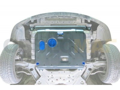 Защита картера и КПП Rival для 1,4 и 1,6 алюминий 4 мм для Hyundai Solaris/Kia Rio 2010-2017