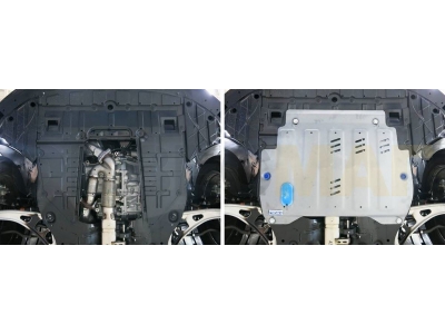 Защита картера и КПП Rival для 2,5 и 3,5 алюминий 4 мм для Nissan Pathfinder/Murano/Infiniti QX60/JX35 2012-2021
