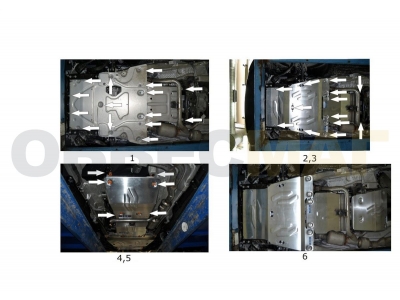 Защита КПП Rival для 4,4 алюминий 4 мм для Land Rover Range Rover 2012-2021