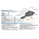 Защита радиатора и картера Rival для 3,5 алюминий 4 мм для Lexus GS-350 2012-2018