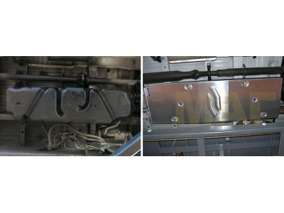 Защита топливного бака Rival для 2,1 и 2,1D алюминий 4 мм для Mercedes-Benz Sprinter 2009-2018