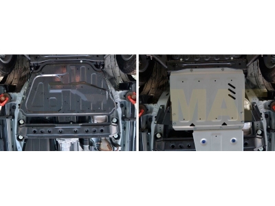 Защита РК Rival для 3,0/3,2D/3,8 алюминий 4 мм для Mitsubishi Pajero 4 2006-2021