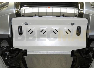 Защита радиатора Rival для 3,0/3,2D/3,8 алюминий 4 мм для Mitsubishi Pajero 4 2006-2021