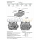 Защита картера Rival алюминий 6 мм для Mitsubishi L200/Pajero Sport 2006-2016