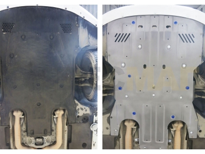 Защита КПП Rival для 3,0 алюминий 4 мм для Porsche Panamera 2009-2016