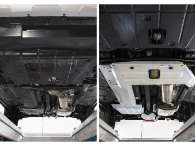 Защита топливных трубок Rival для 1,6/2,0 алюминий 4 мм для Nissan Terrano/Renault Duster/Kaptur 2011-2021