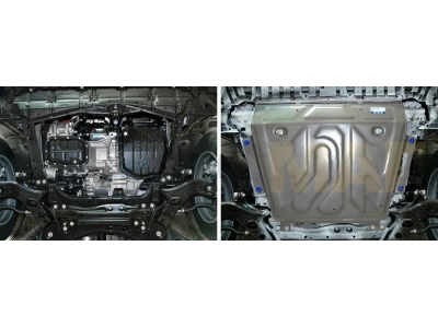 Защита картера и КПП Rival увеличенная для всех кроме 2,5 алюминий 4 мм для Toyota RAV4 2010-2019
