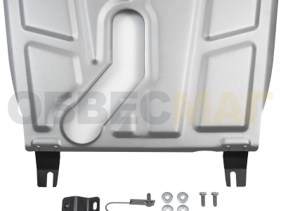 Защита картера и КПП Rival для 2,0/2,4/2,5 АКПП алюминий 4 мм с вырезом под глушитель для Toyota RAV4 № 333.9506.1