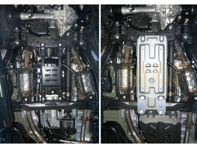 Защита КПП Rival для 4,5D/4,6/4,7/5,7 алюминий 4 мм для Toyota Land Cruiser 200/Lexus LX-570 2007-2021