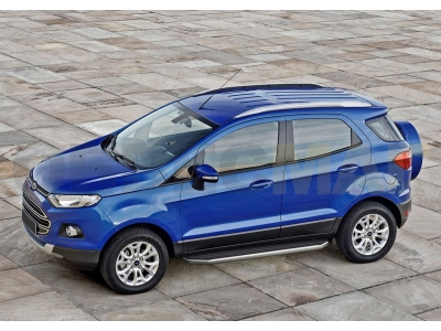 Пороги алюминиевые Rival Premium для Ford Ecosport 2014-2018