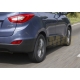 Пороги алюминиевые Rival Black для Hyundai ix35/Kia Sportage 2010-2015