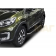 Пороги алюминиевые Rival Premium для Renault Kaptur 2016-2021