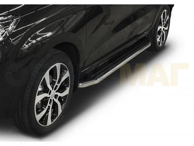Пороги алюминиевые Rival Premium для Lada XRay 2016-2021