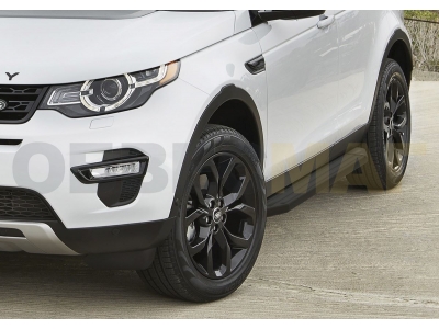 Пороги алюминиевые Rival Black для Land Rover Discovery Sport 2014-2021