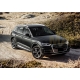Пороги алюминиевые Rival Black для Audi Q5 2016-2021