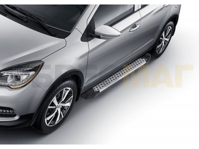 Пороги алюминиевые Rival BMW-Style для Lifan X-50 2015-2021