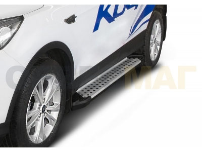 Пороги алюминиевые Rival BMW-Style для Ford Kuga 2016-2021