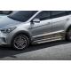 Пороги алюминиевые Rival BMW-Style для Hyundai Grand Santa Fe 2014-2021