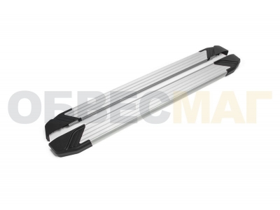 Пороги алюминиевые Rival Silver New для Suzuki Vitara № F160AL.5503.1