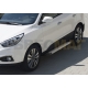 Пороги алюминиевые Rival Silver New для Hyundai ix35/Kia Sportage 2010-2015