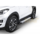 Пороги алюминиевые Rival Silver New для Hyundai Tucson/Kia Sportage 2016-2021