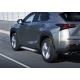 Пороги алюминиевые Rival Silver New для Lexus NX-200/200t/300h 2014-2021