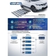 Пороги алюминиевые Rival Silver New для Nissan Qashqai/X-Trail T32/Renault Koleos 2014-2019