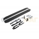 Пороги алюминиевые Rival Black New для Nissan Qashqai/Qashqai +2/X-Trail T31 2007-2015
