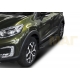 Пороги алюминиевые Rival Black New для Renault Kaptur 2016-2021