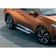 Пороги алюминиевые Rival Silver New для Nissan Murano 2016-2021