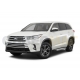 Пороги алюминиевые Rival Silver New для Toyota Highlander 2014-2020