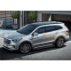 Пороги алюминиевые Rival Black New для Hyundai Santa Fe/Santa Fe Premium 2012-2018