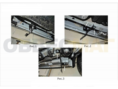 Пороги алюминиевые Rival Silver New для Volkswagen Touareg 2010-2017