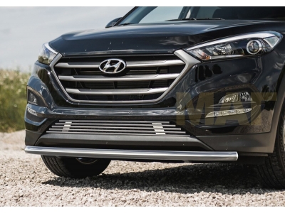 Накладка решетки радиатора 10 мм Rival для Hyundai Tucson 2015-2018