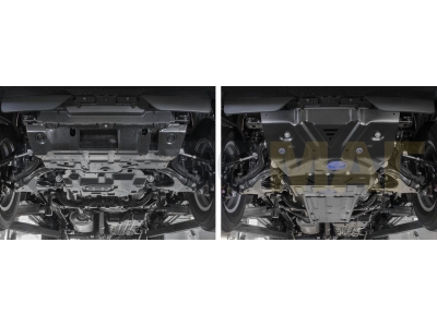 Защита картера, КПП, радиатора и РК Rival для 2,7 сталь 2 мм для Toyota Land Cruiser Prado 150/Lexus GX460 2009-2019